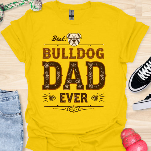 The best bulldog dad ever - V1 - Creative Vintage T-Shirt